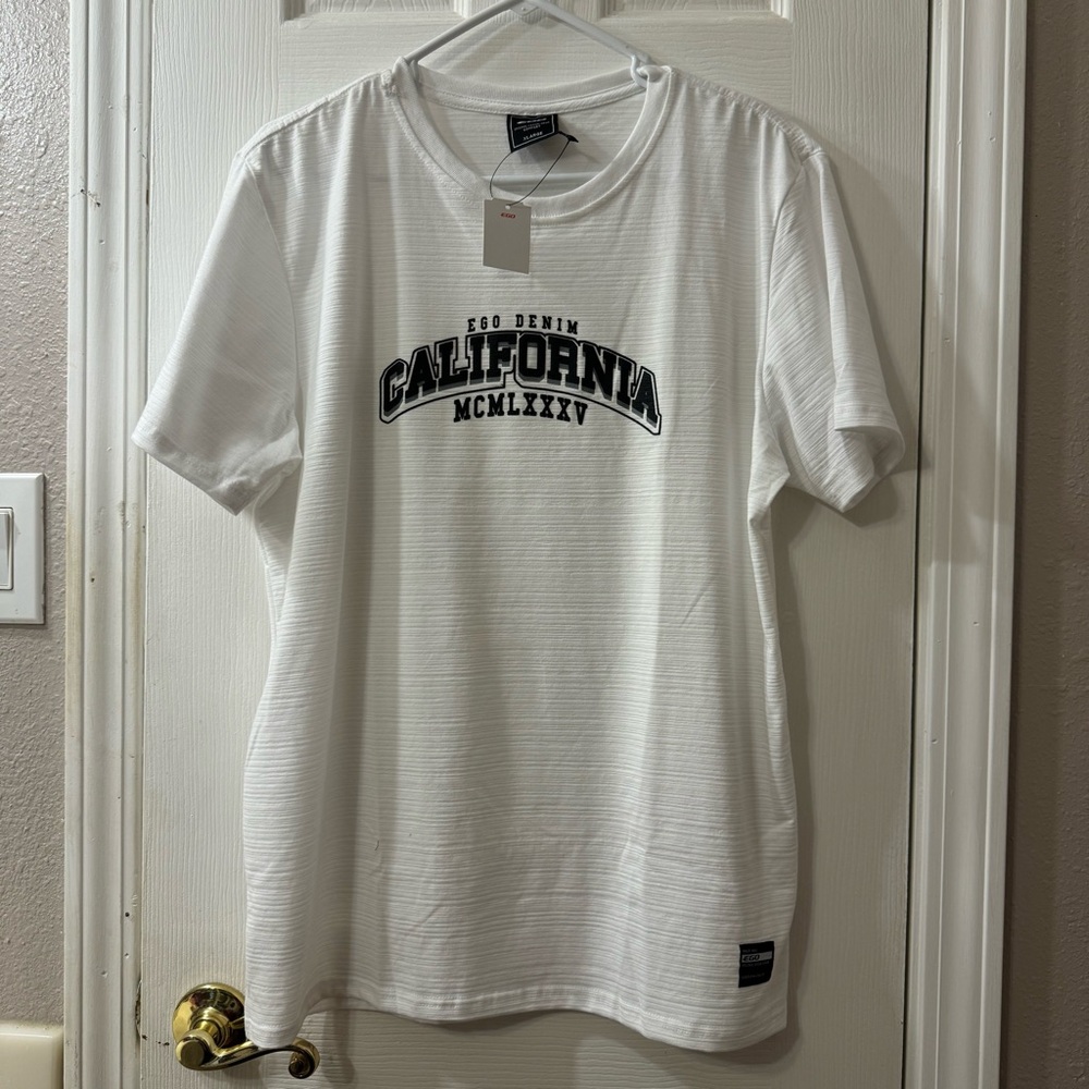 NWT EGO DNM Short Sleeves, XL, White